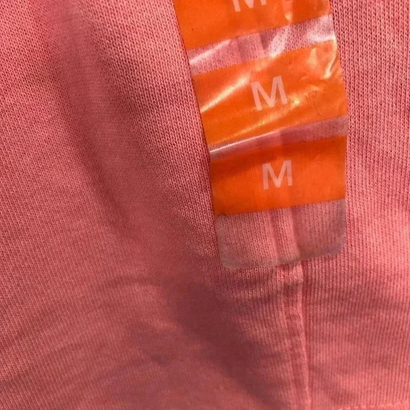 RBX Mineral Wash French Terry Shorts,elastic drawstring waist,hip pockets,Coral - Picture 6 of 7